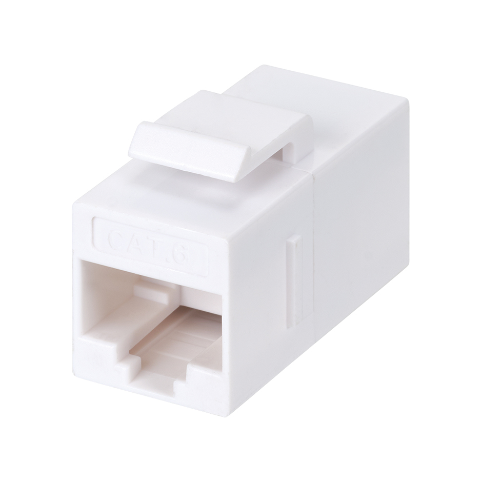 RJ45 keystone data connector category 6 UTP female- female white Simon Structured cabling