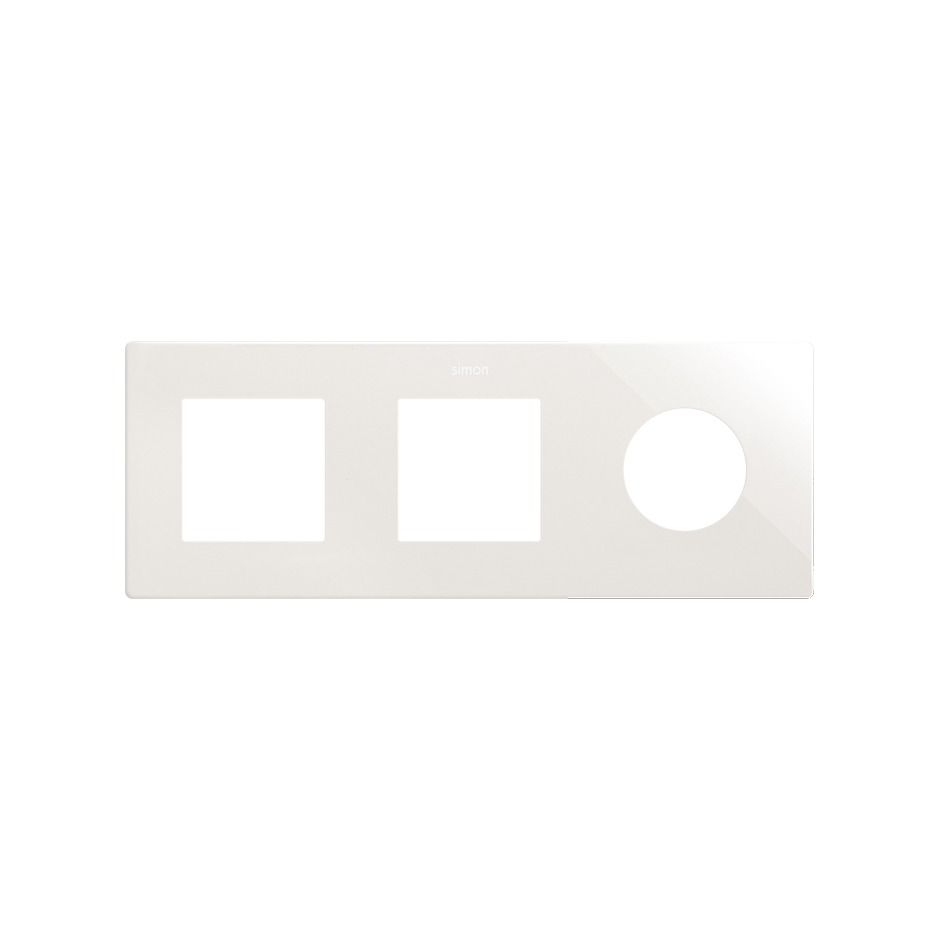 Frame composed of 2 elements and 1 minimal aesthetic for CLEAN Schuko socket outlet white Simon 270