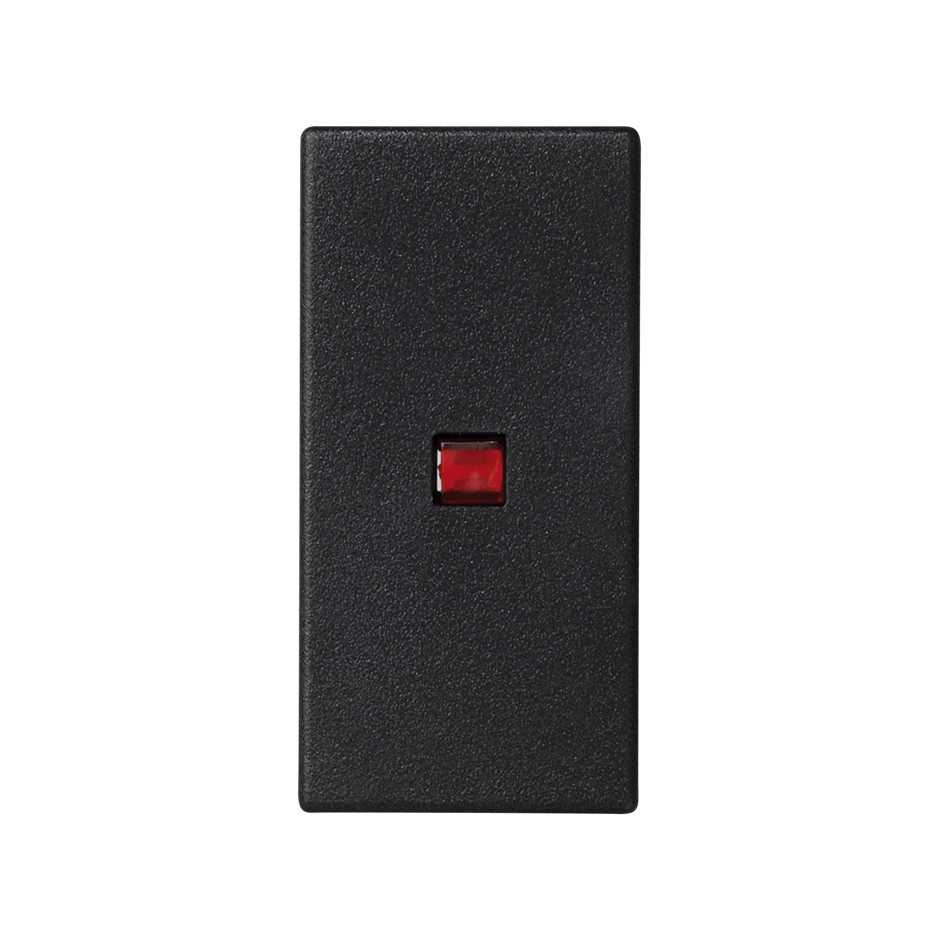 Tecla con visor para conmutador con piloto de estado de 1 elemento negro Simon K45