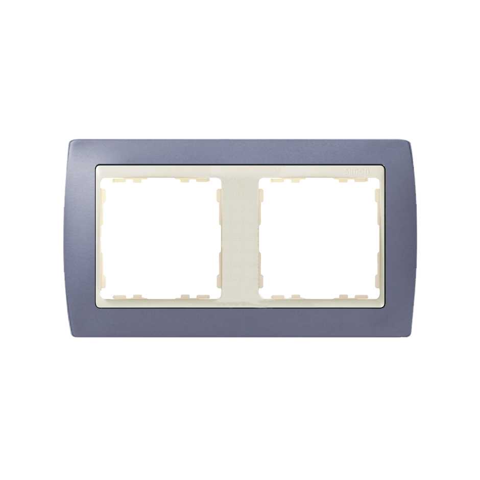 Frame for 2 elements lilac interior ivory Simon 82