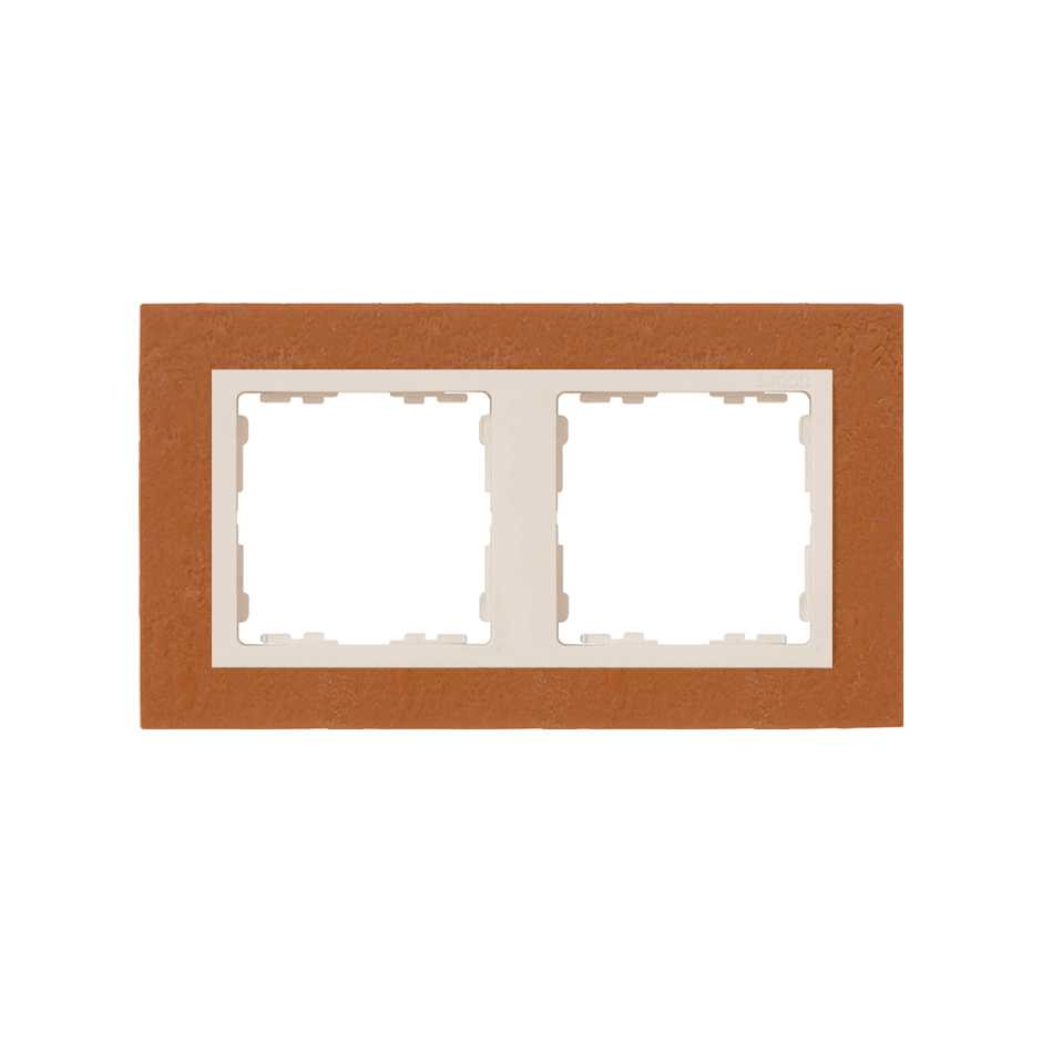 Frame for 2 elements tile interior ivory Simon 82 Nature