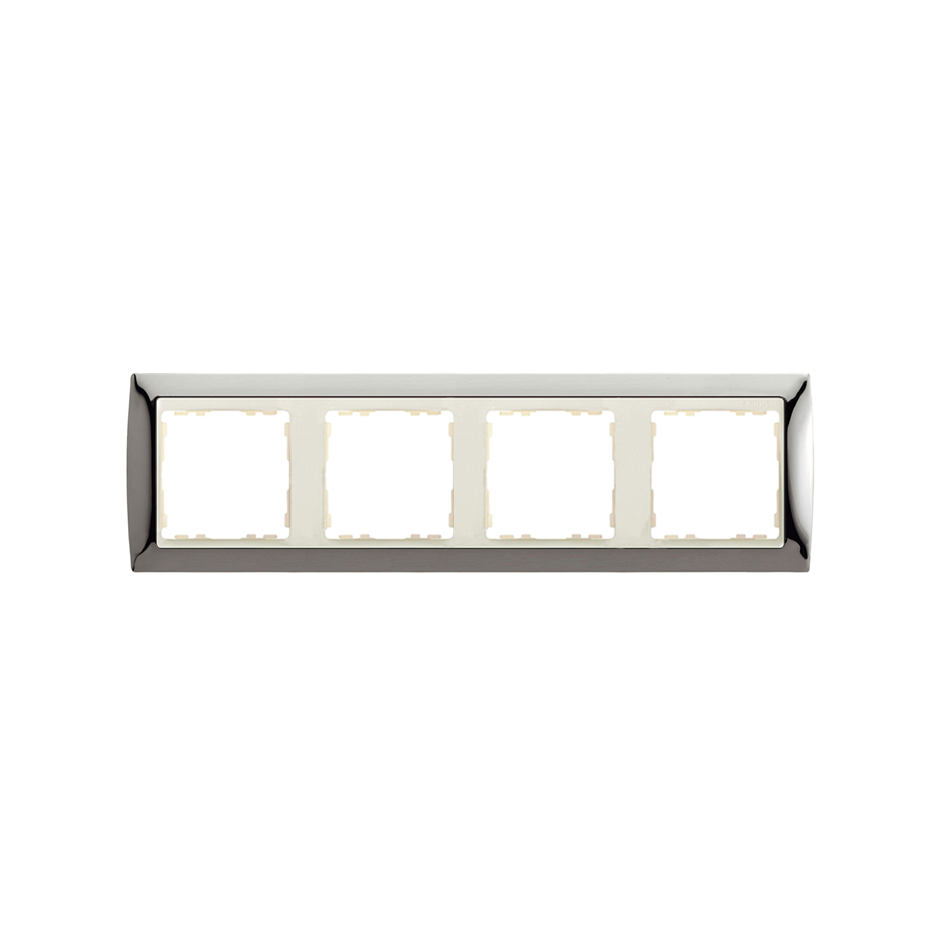 Frame for 4 elements dark steel interior ivory Simon 82