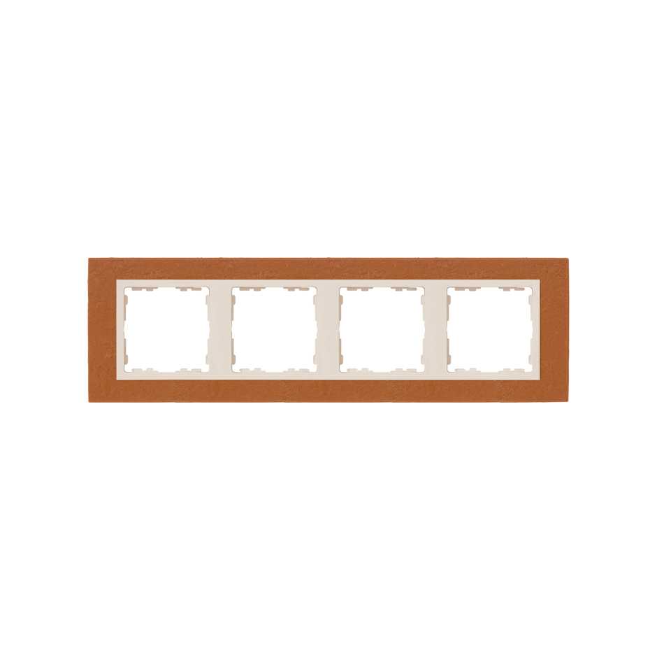 Frame for 4 elements tile interior ivory Simon 82 Nature