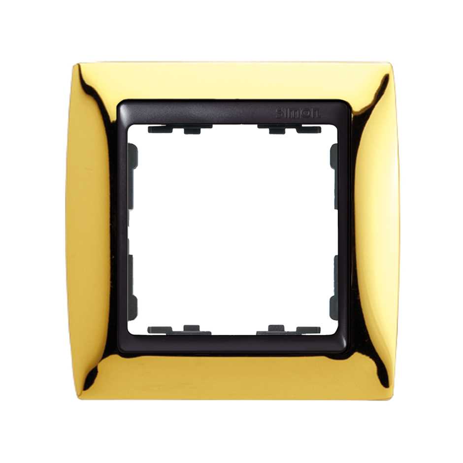 Frame for 1 element gold interior graphite Simon 82