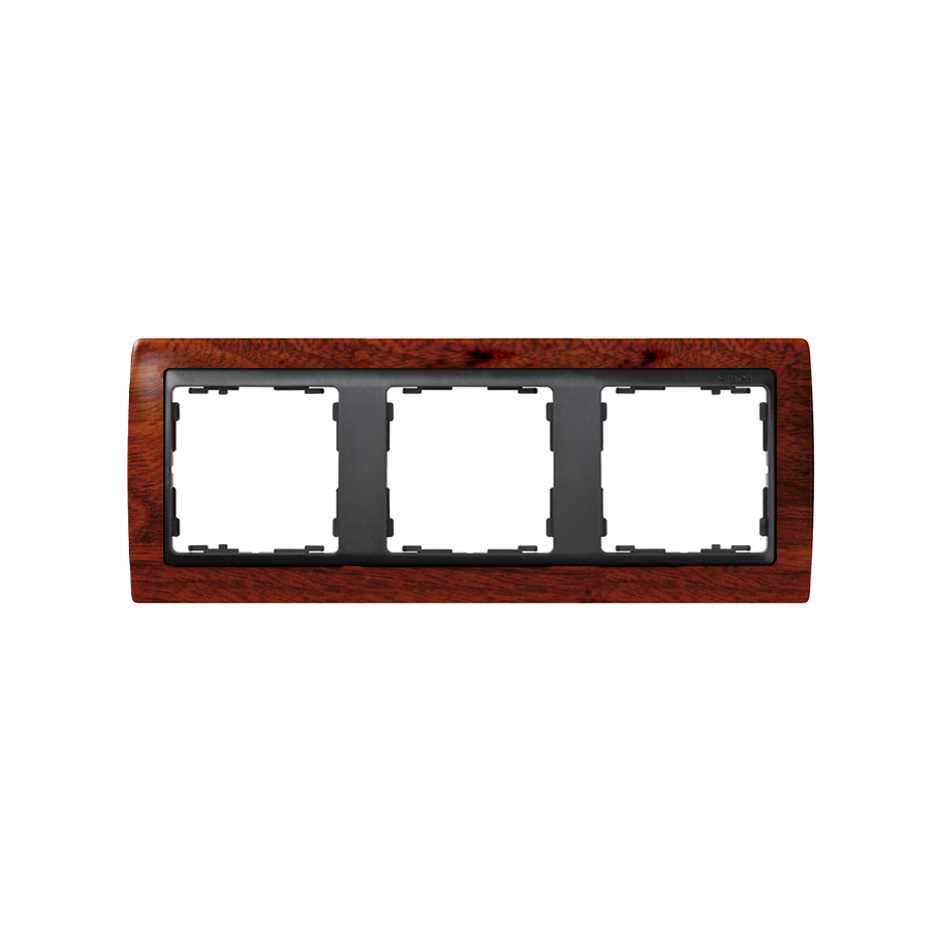 Frame for 3 elements cherry interior graphite Simon 82