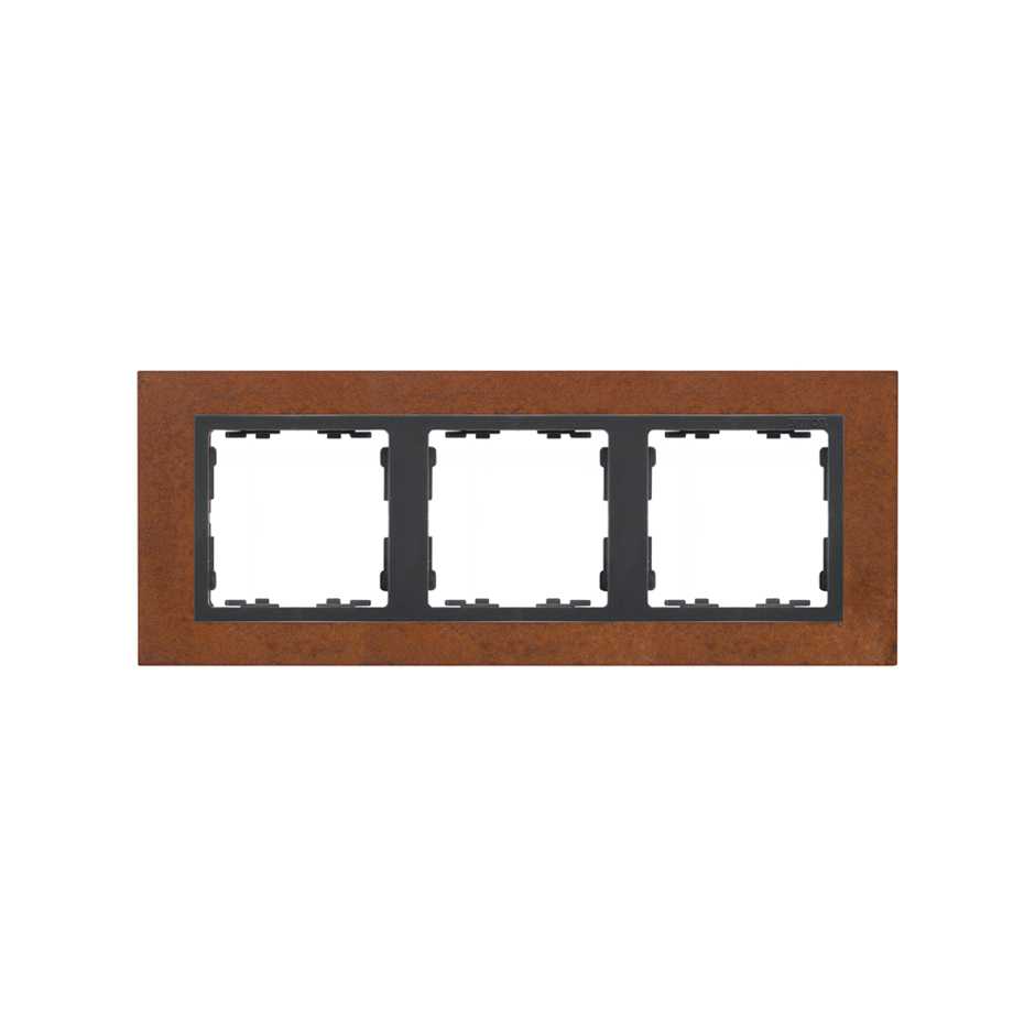 Frame for 3 elements rust interior graphite Simon 82 Nature