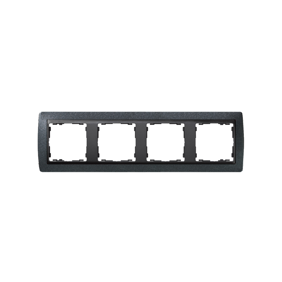 Frame for 4 elements granite grey interior graphite Simon 82