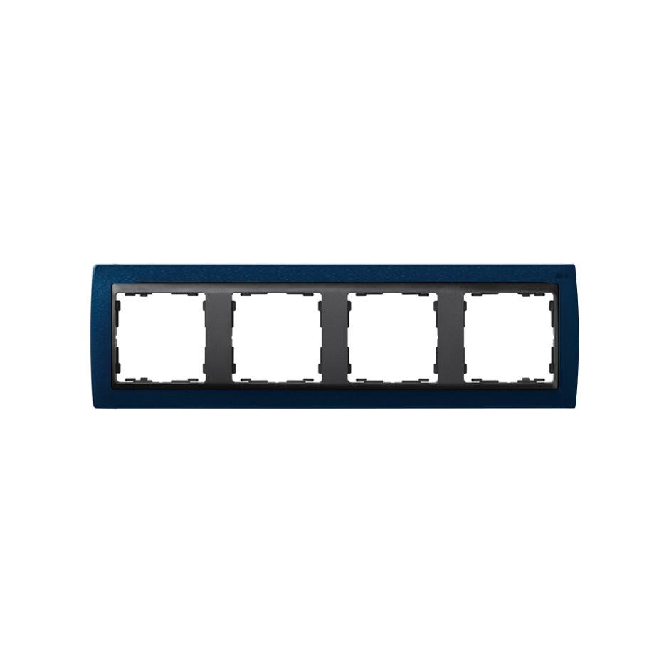 Frame for 4 elements metallic blue interior graphite Simon 82