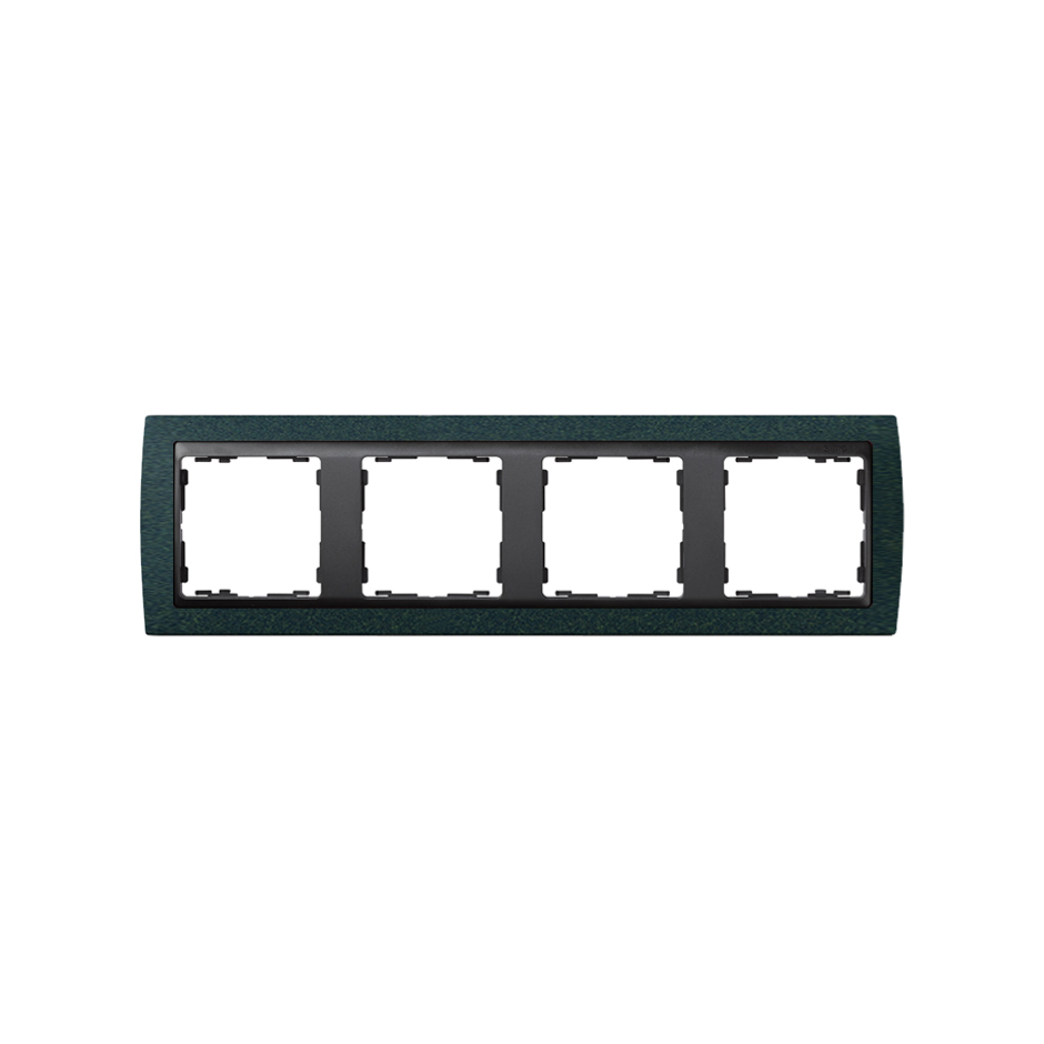 Frame for 4 elements textured green interior graphite Simon 82
