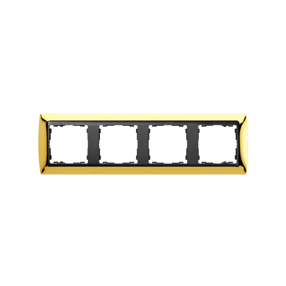 Frame for 4 elements gold interior graphite Simon 82
