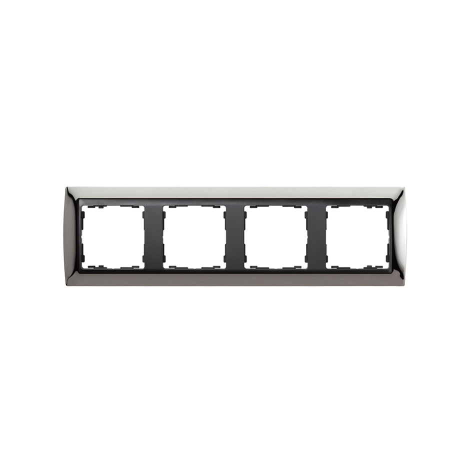 Frame for 4 elements dark steel interior graphite Simon 82
