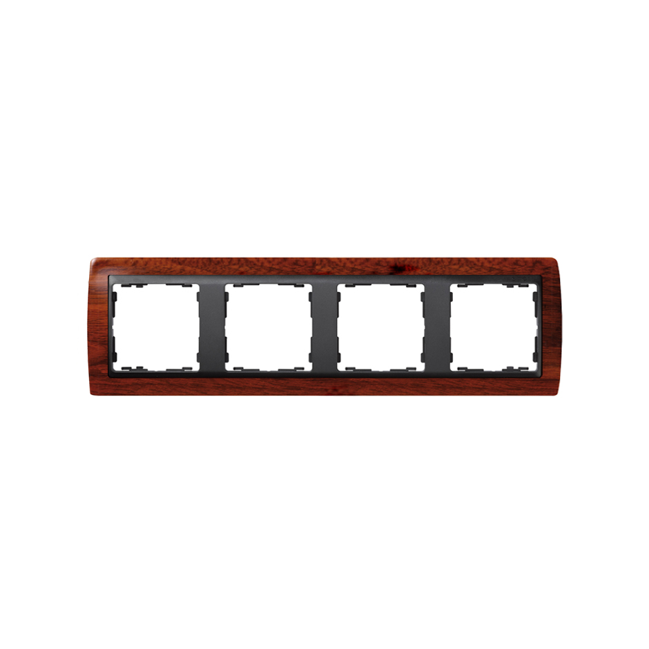 Frame for 4 elements cherry interior graphite Simon 82