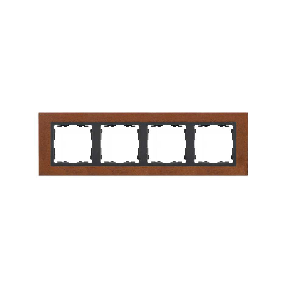 Frame for 4 elements rust interior graphite Simon 82 Nature