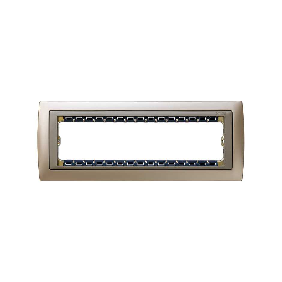 Frame 4 elements with frame holder 1 row matt champagne interior champagne Simon 82 Centralisations