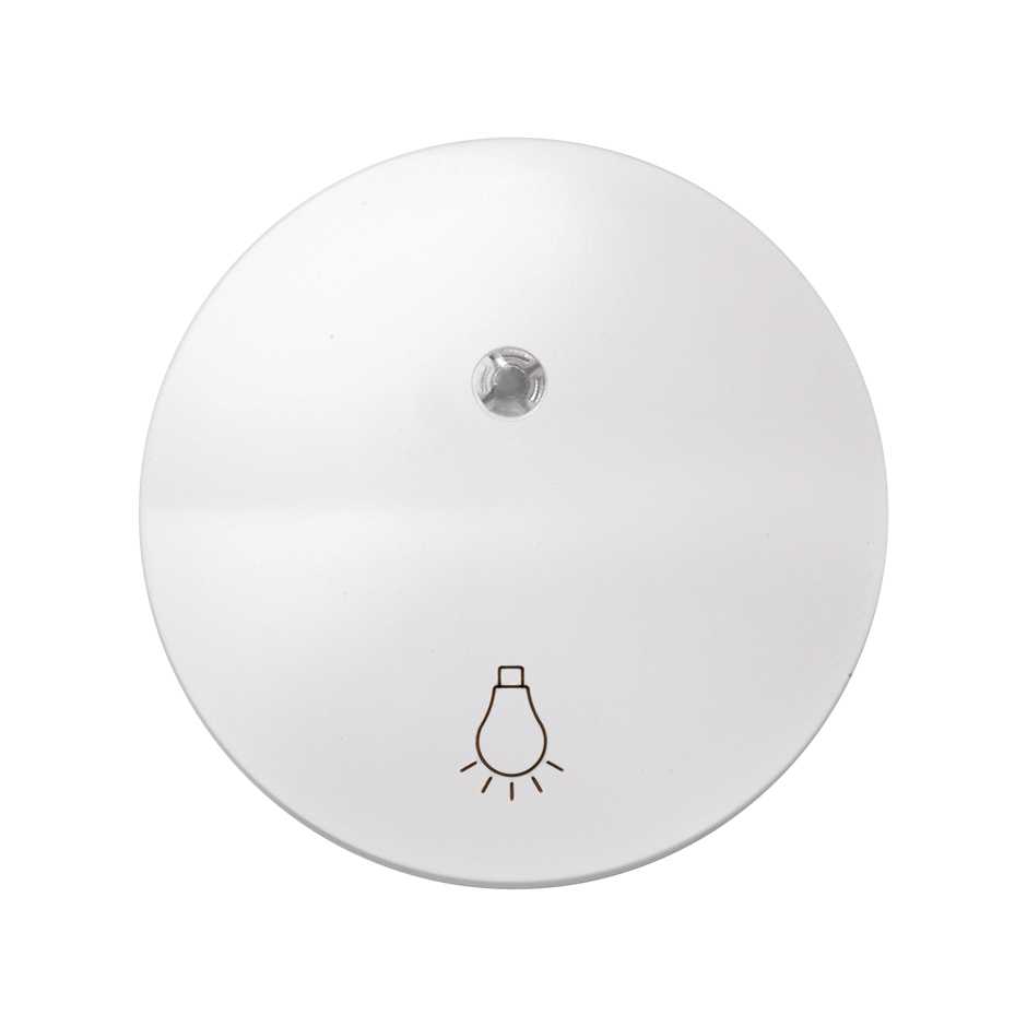 Tecla individual com visor e gravação luz branco Simon 88