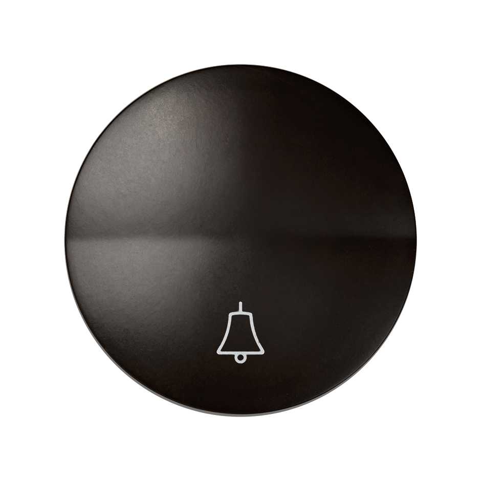 Touche individuelle avec gravure cloche pour poussoir marron Simon 88