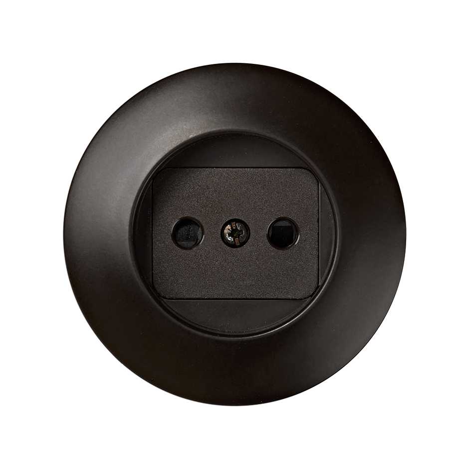 Tapa con dispositivo de seguridad para la base de enchufe bipolar marrón Simon 88