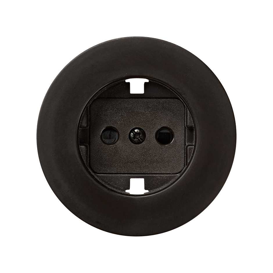 Tapa con dispositivo de seguridad para la base de enchufe schuko marrón Simon 88