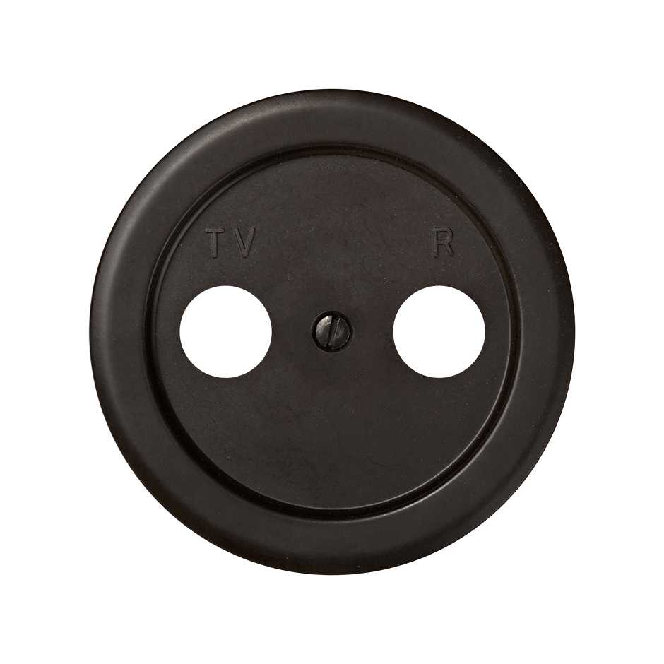 Plate for inductive R/TV sockets brown Simon 88
