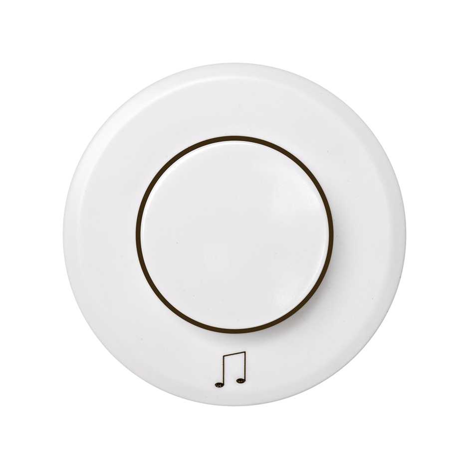 Plate for background music regulators with musical note symbol white Simon 88