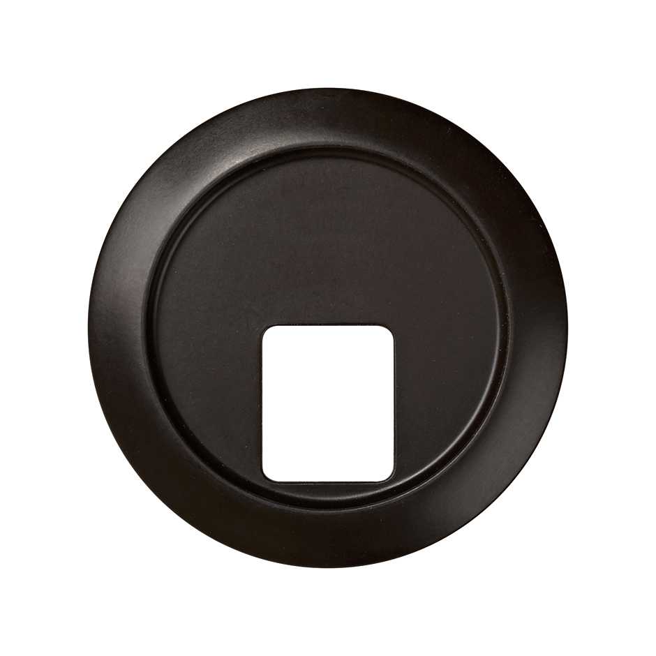 Placa para tomas telefónicas con conectores RJ11 y RJ12 marrón Simon 88