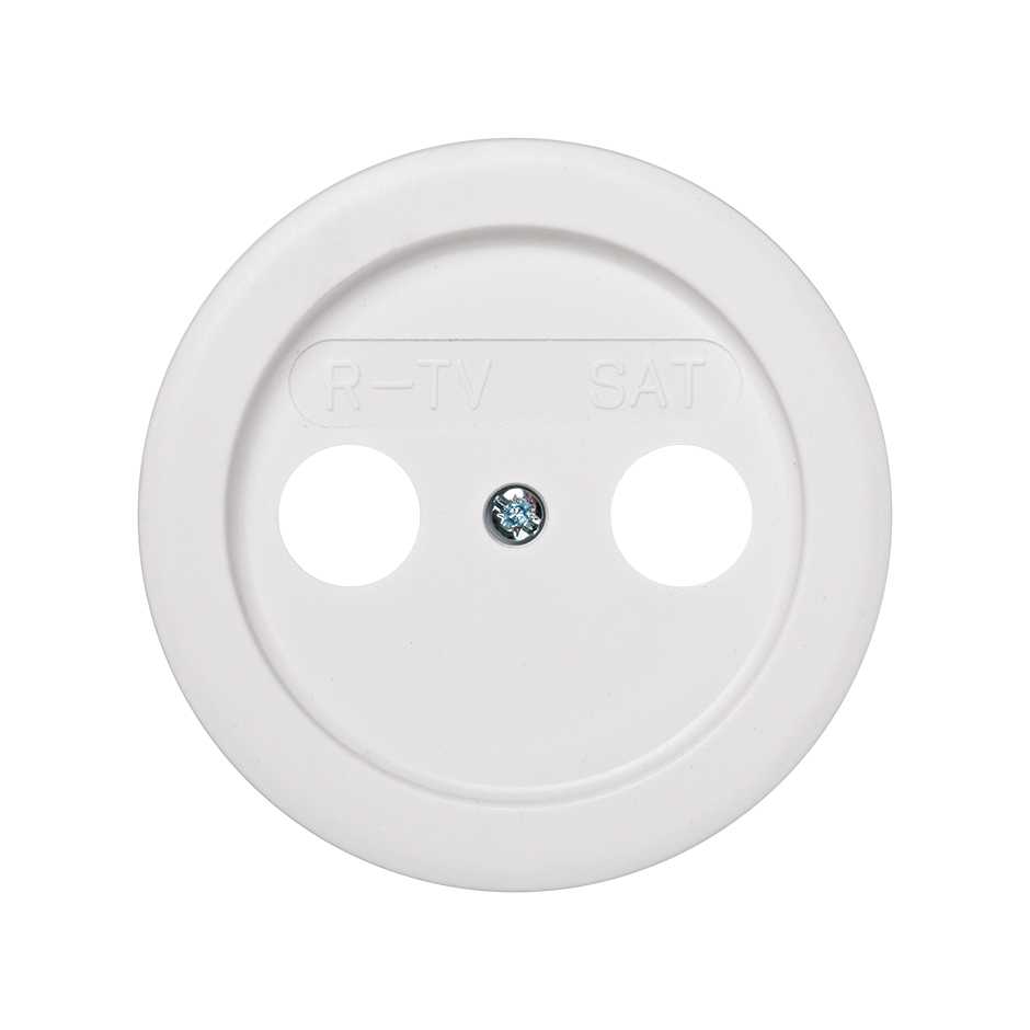 Placa para tomas inductivas de R-TV + SAT blanco Simon 88