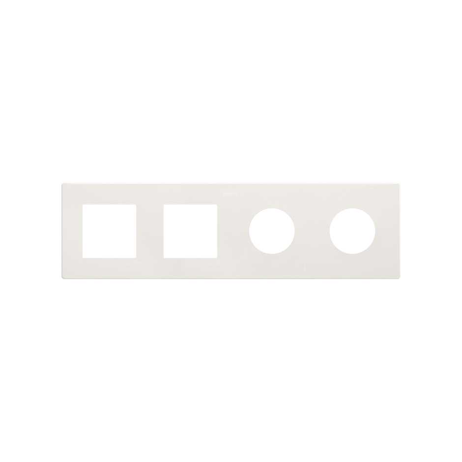Frame composed of 2 elements and 2 minimal aesthetic for CLEAN Schuko socket outlet matt white Simon 270