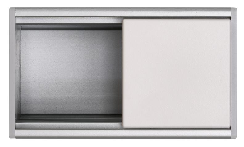 Aluminum profile Ofiblock Compact with 1 element white Simon K45