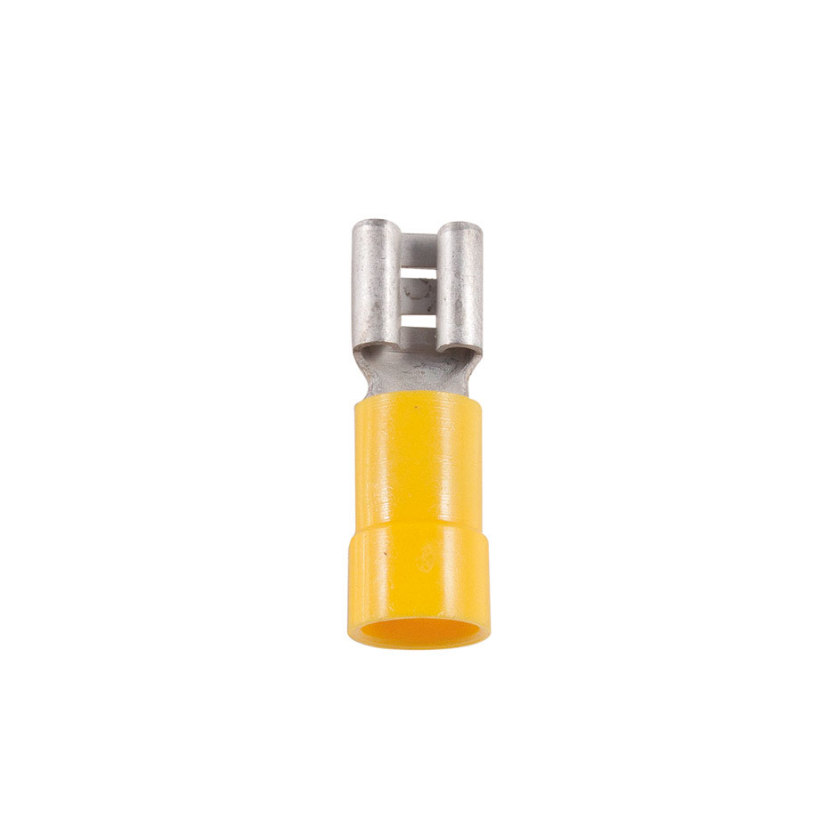 Terminal de encaixe pré-isolado de 4-6 mm² com ø de 6,3-0,8 mm, 10 unidades em amarelo da 