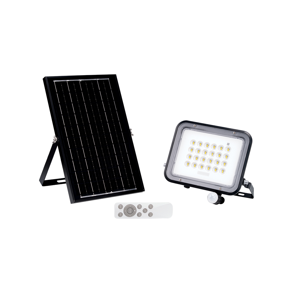 PROJECTEUR LED SOLAIRE PIR 100W 1000 LUMENS LUMIÈRE NEUTRE 4000K IP65 SIMON
