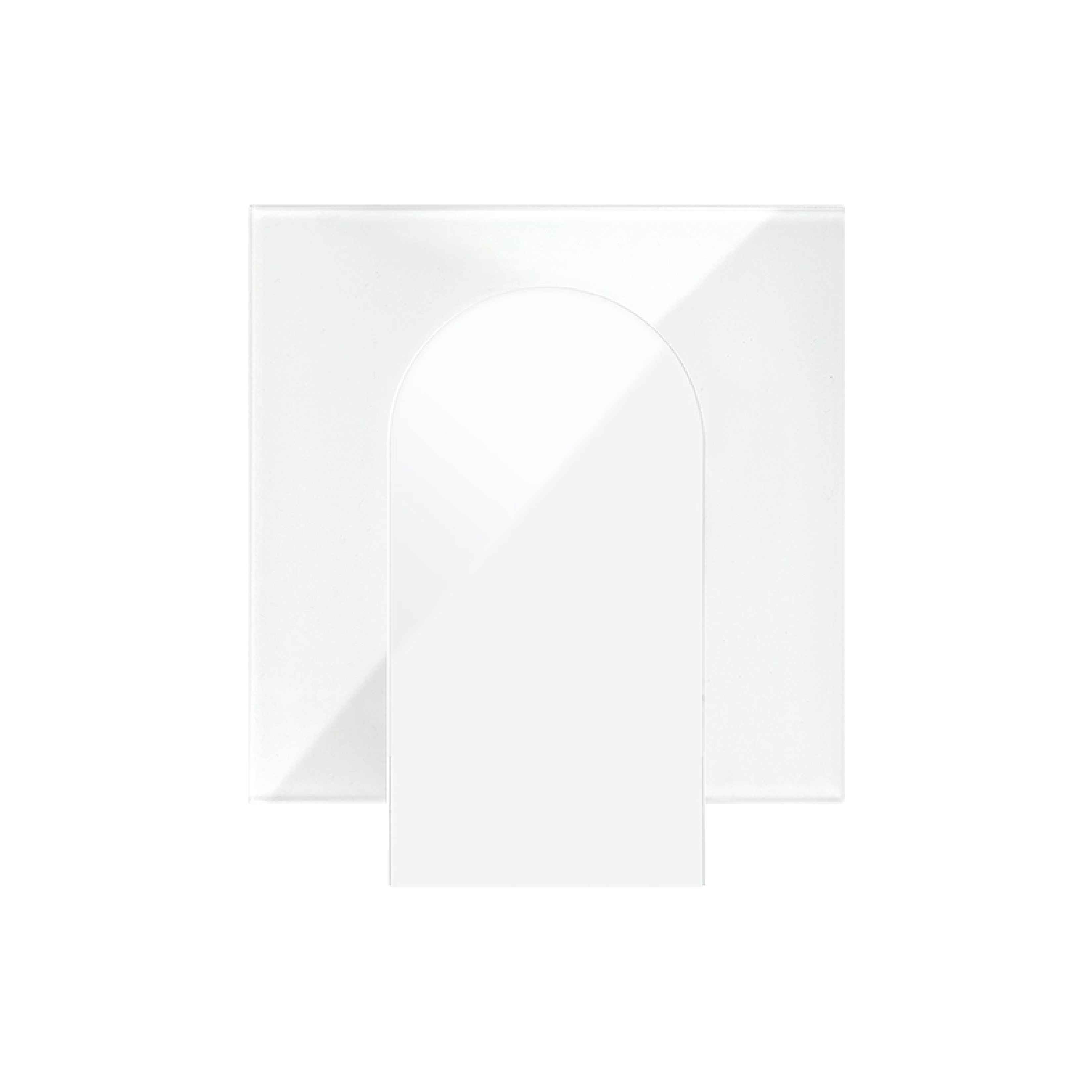 Fibre optic connector cover plate glossy white Simon 100