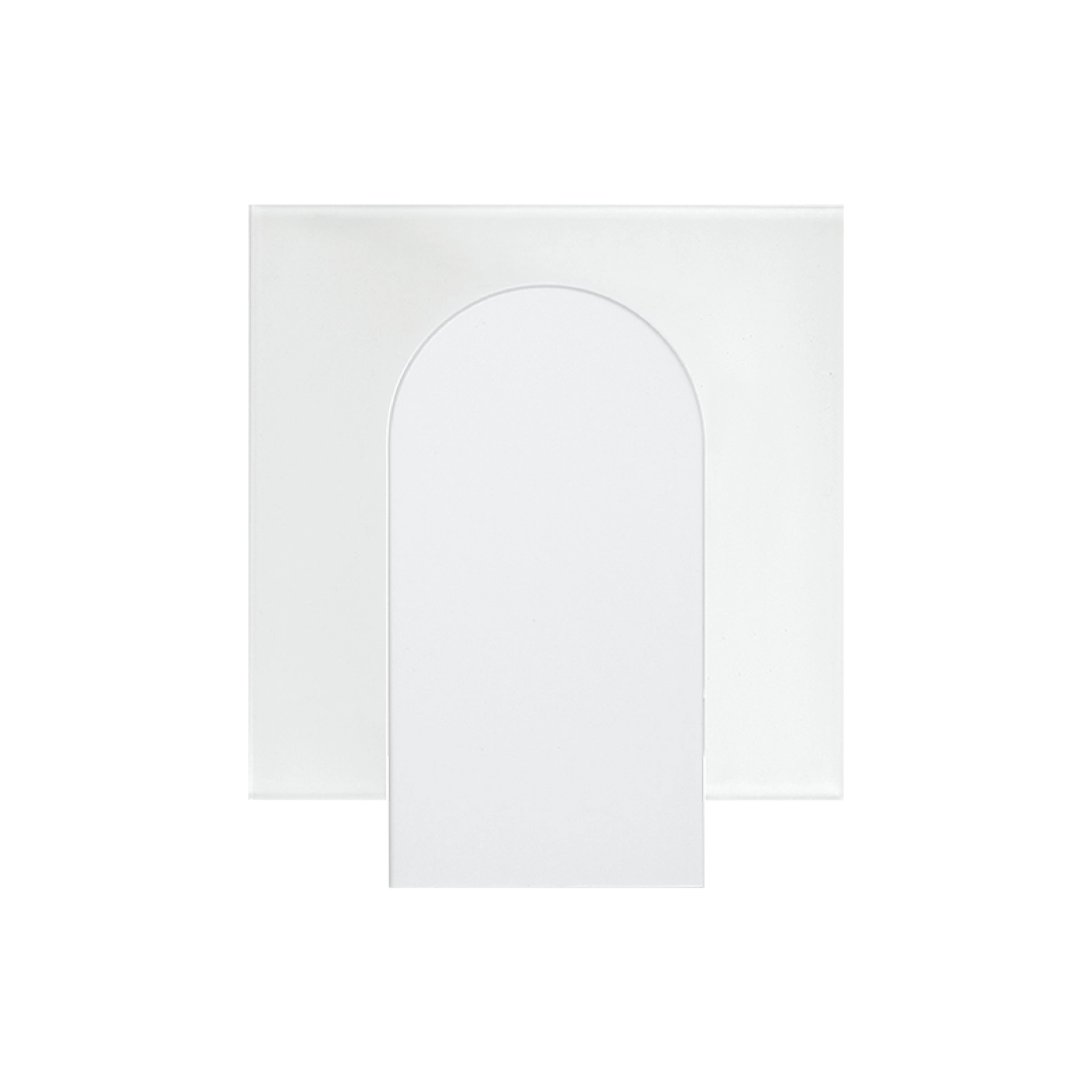 Fibre optic connector cover plate matt white Simon 100