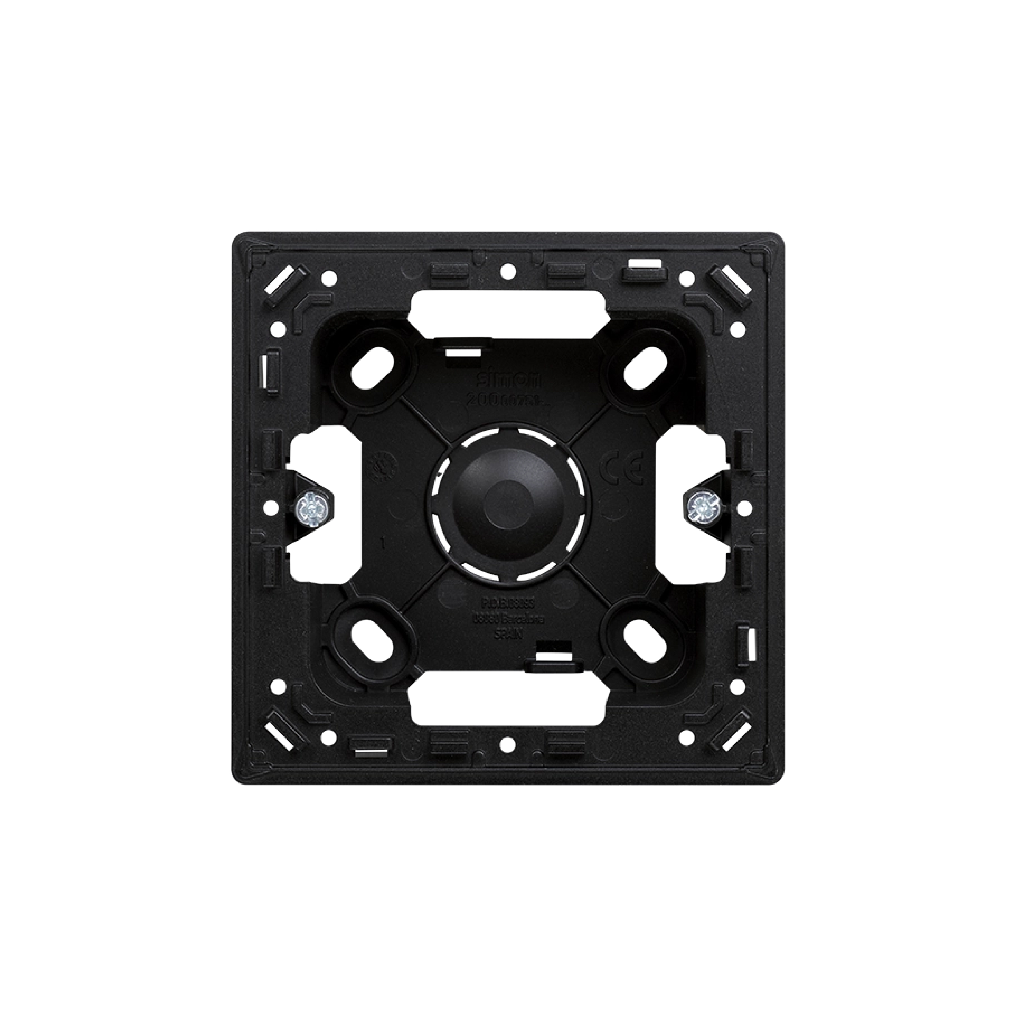 Surface-mount box 1 element matt black Simon 270
