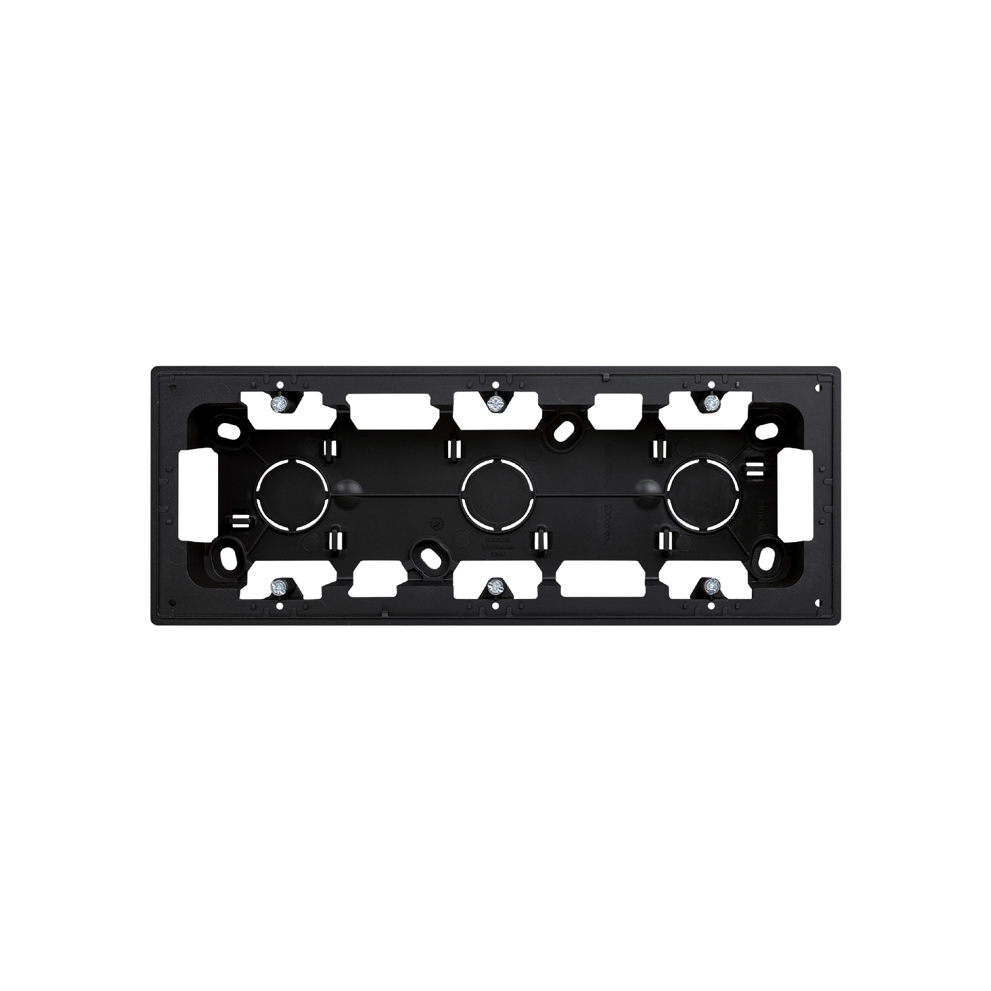 Surface-mount box 3 elements matt black Simon 270