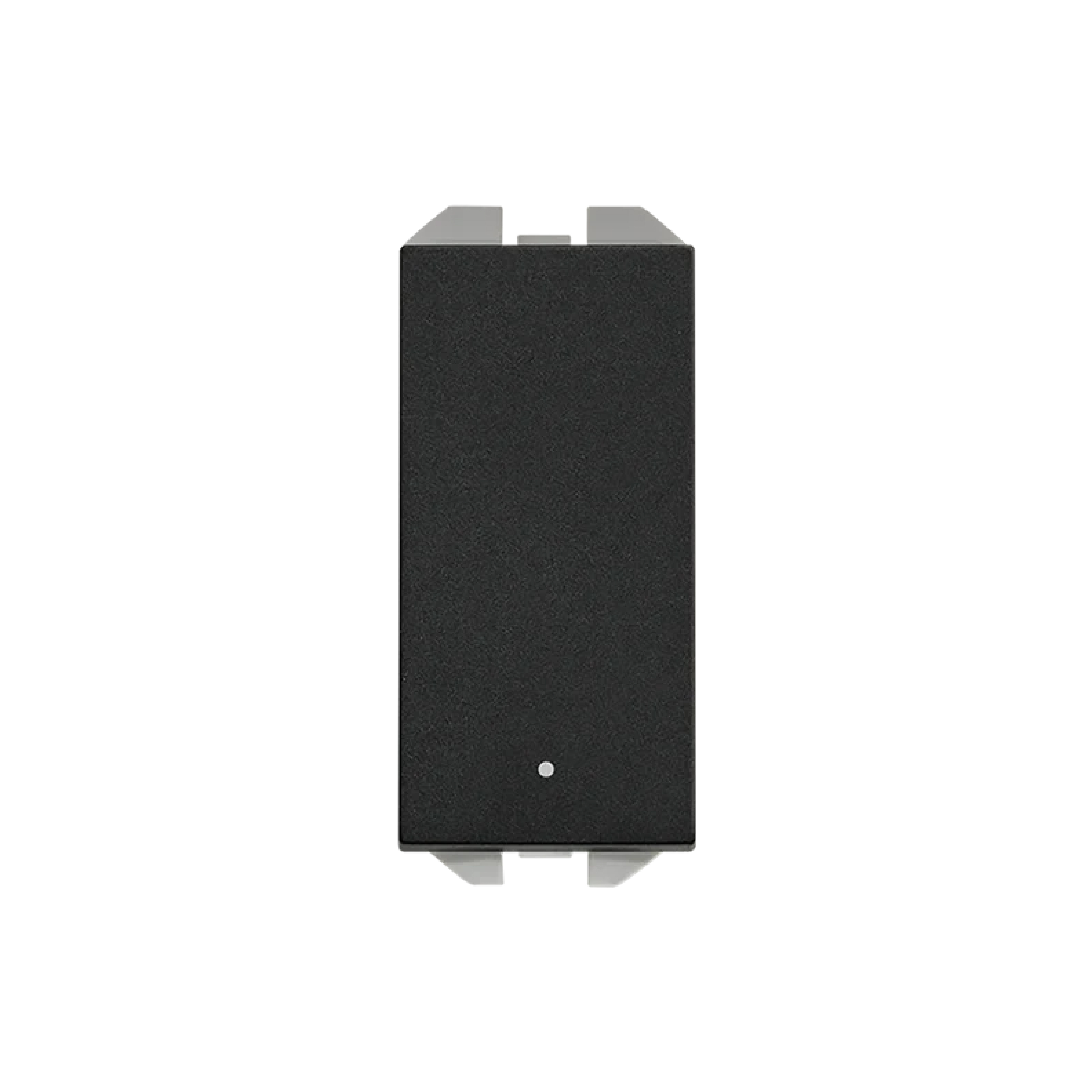Conmutador de cruce 10AX 230V~ de tecla estrecha con luminoso incorporado y sistema de embornamiento rápido negro mate Simon 270