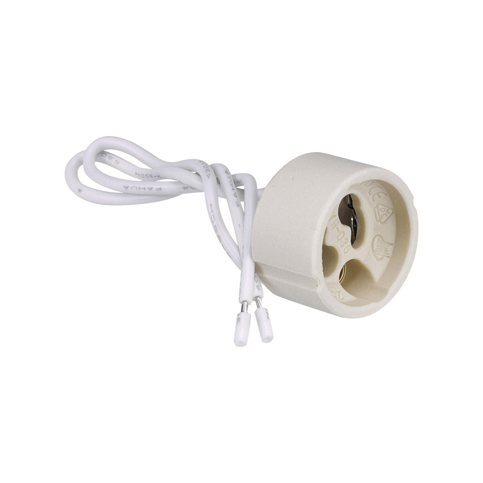 Porta-lâmpadas em cerâmica GU10 de 230 V, em branco, da 
