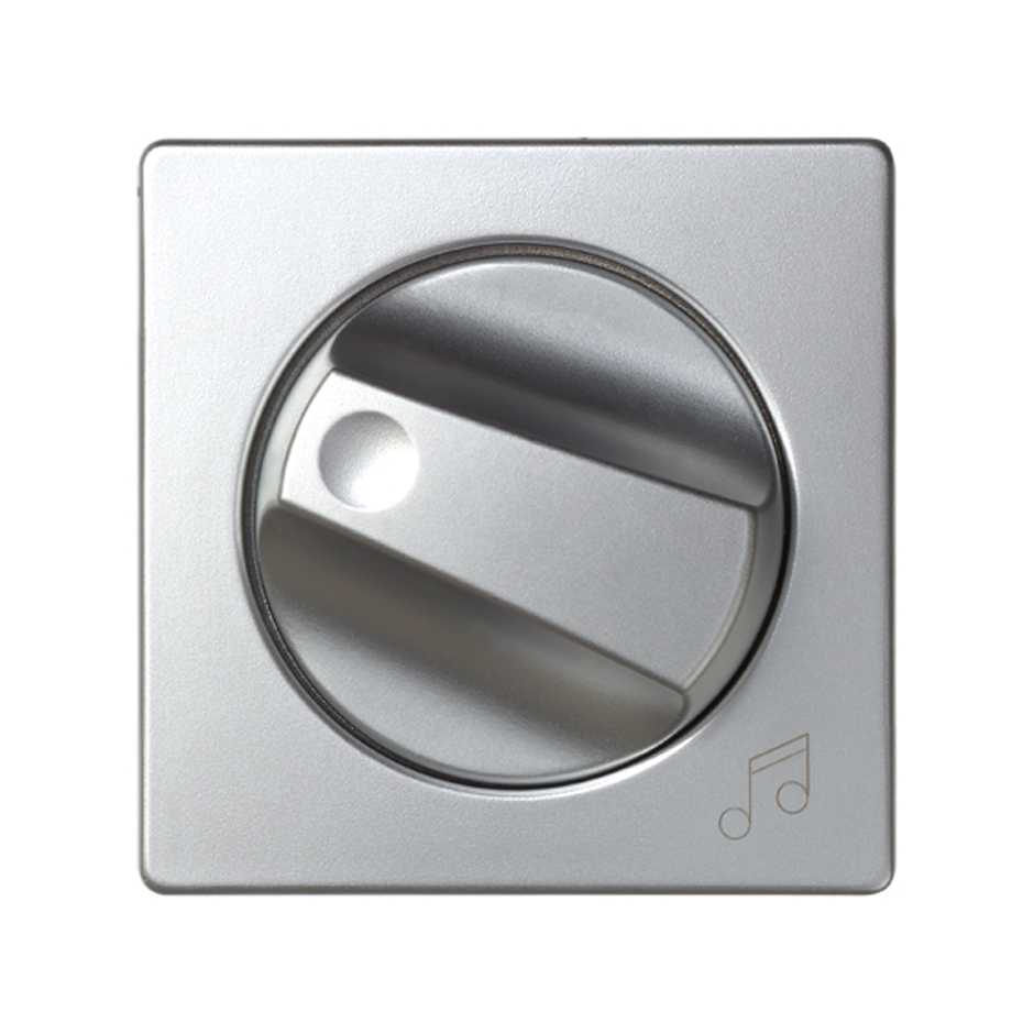 Placa para os reguladores de música ambiente com gravação nota musical alumínio Simon 82