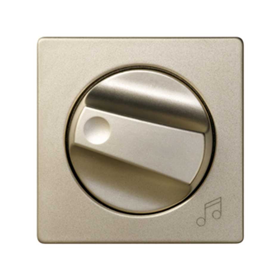 Placa para os reguladores de música ambiente com gravação nota musical champanhe Simon 82