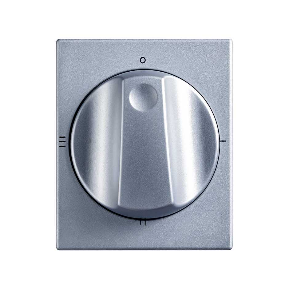 Tapa para interruptor rotativo de 2 módulos aluminio Simon 82