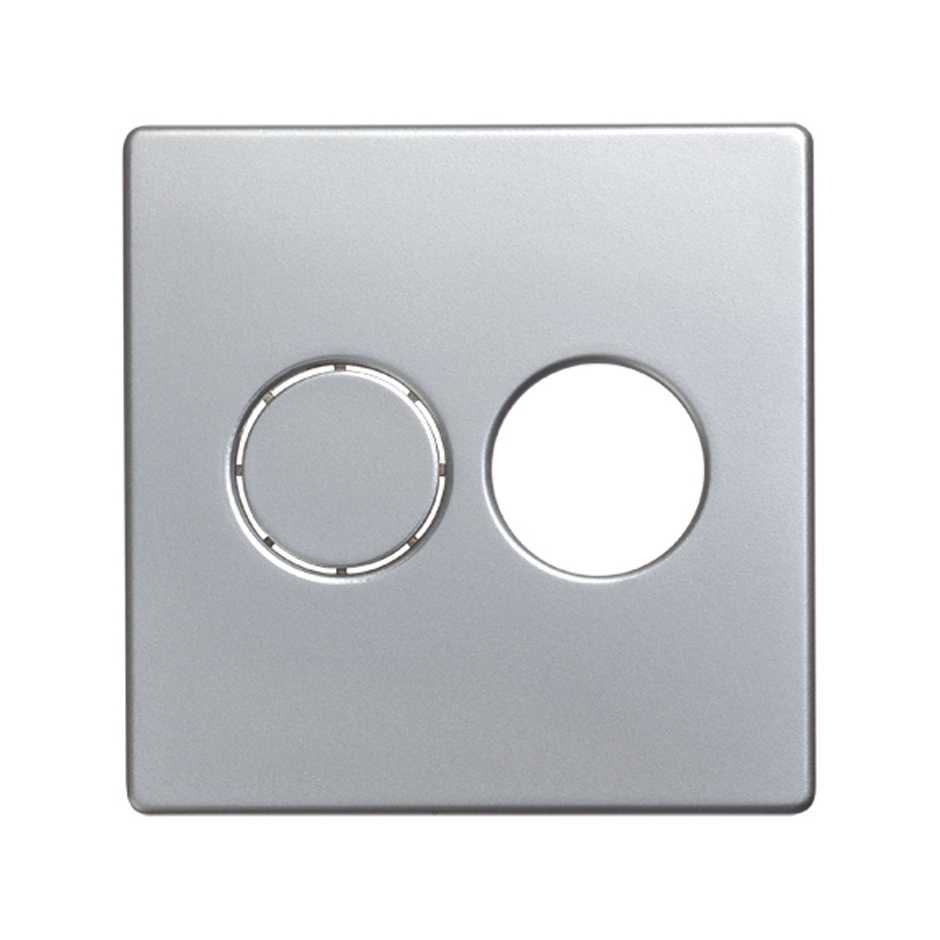 Cover for stereo speaker socket aluminium Simon 82