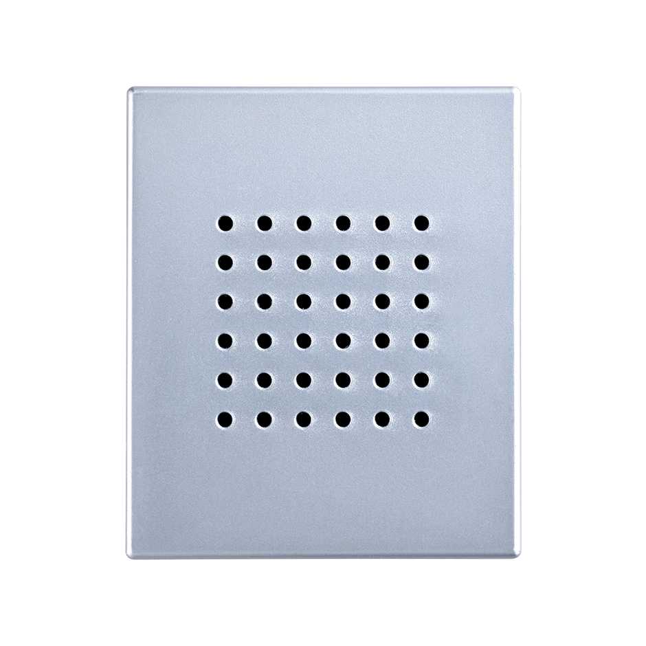 Cover for electronic doorbell of 2 modules aluminum Simon 82
