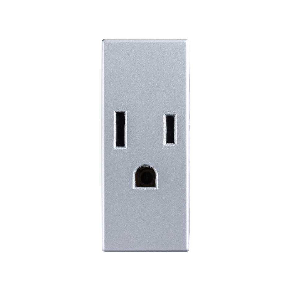 Toma de corriente 2P+T con seguridad 15A 127V~ aluminio Simon 82