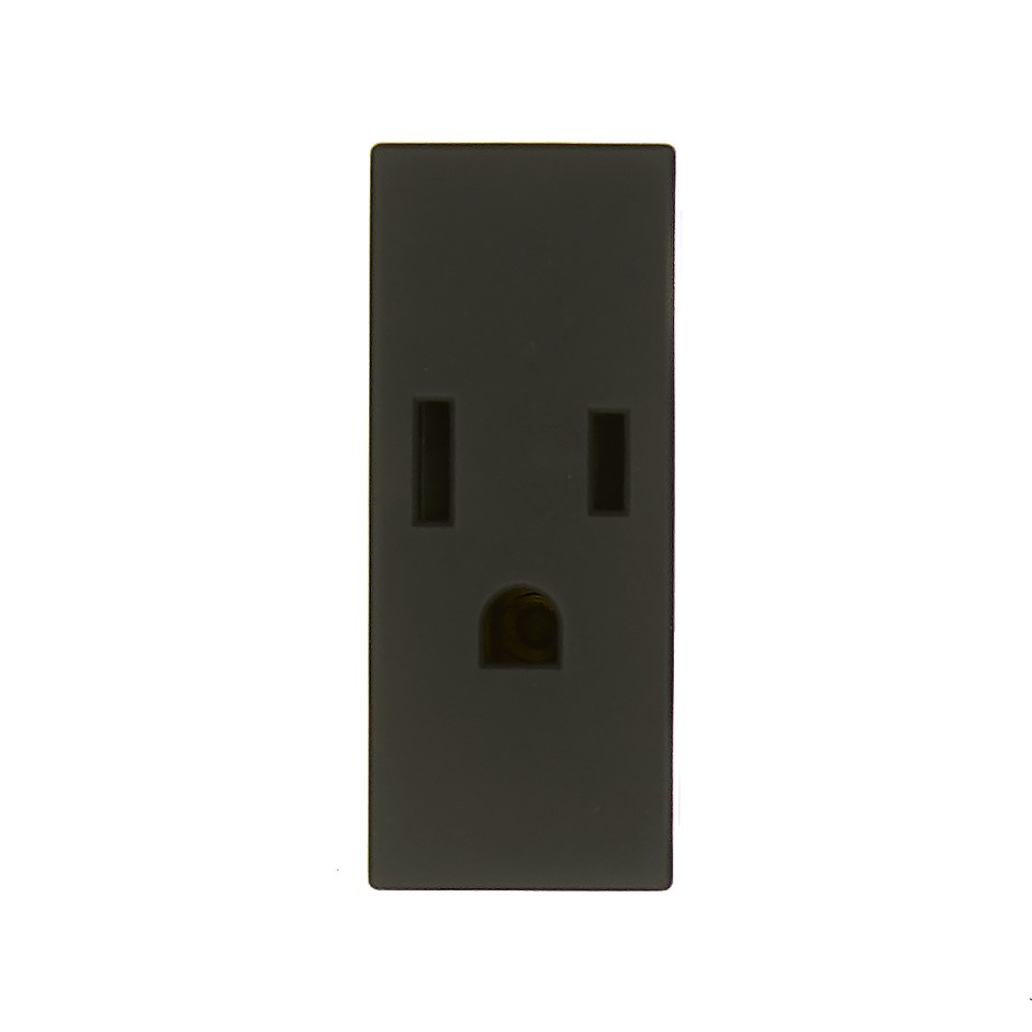 Toma de corriente 2P+T con seguridad 15A 127V~ grafito Simon 82