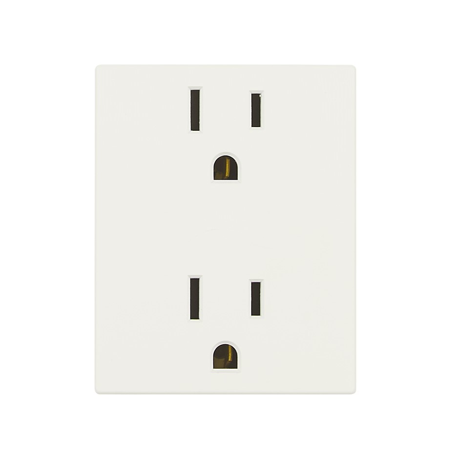 Toma de corriente duplex 2P+T con seguridad 15A 127V~ blanco Simon 82