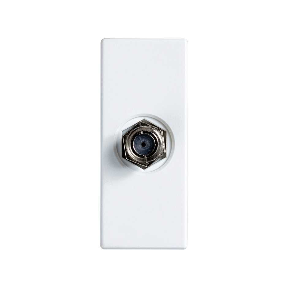 Coaxial TV socket of 1 module white Simon 82
