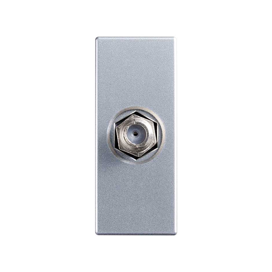 TV coaxial socket 1 module aluminum Simon 82