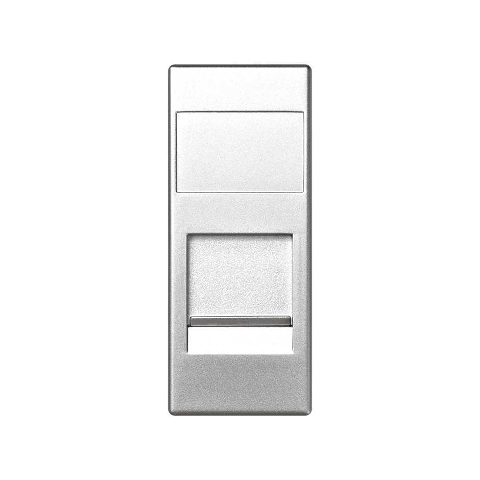 Telephone socket half element with 6 pins RJ12 aluminium Simon 82 Centralisations