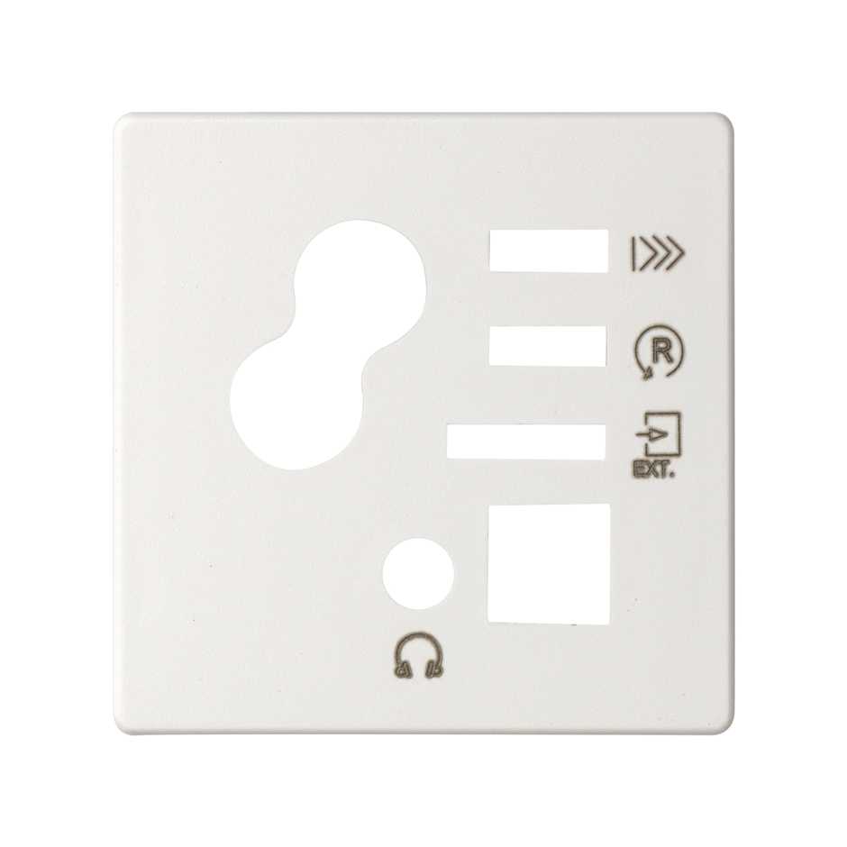 Plate for digital control 1 trunking with FM tuner and 3.5 mm jack output white Simon 82