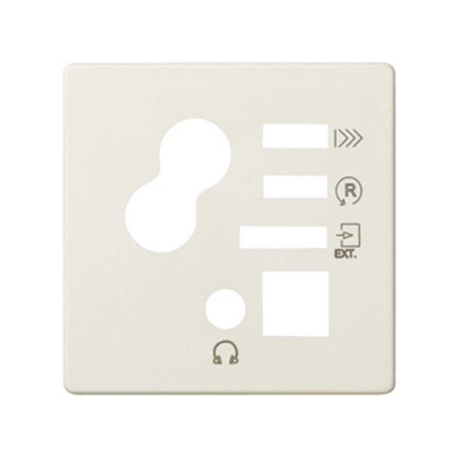 Digital control plate 1 trunking with FM tuner and 3.5 mm jack output ivory Simon 82