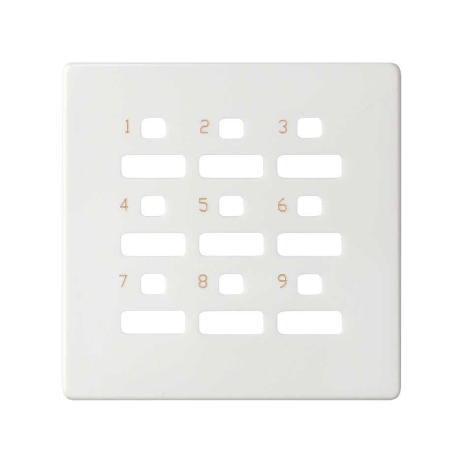 Plate for notification selector 9 zones white Simon 82